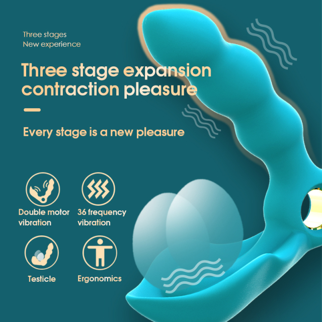 Pea Pods Remote Control Vibrating Large Prostate Massager 36 Vibration Patterns for Women Men