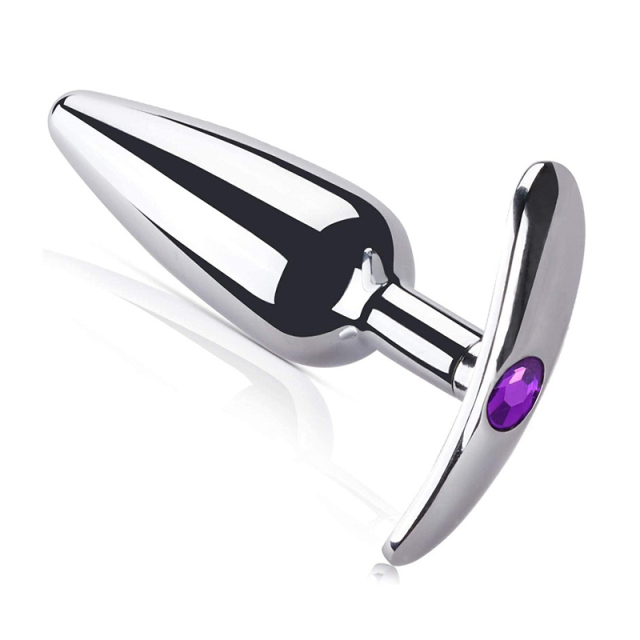 curve anal plug jewel detachable metal silver quaige sexshop for prostate massage