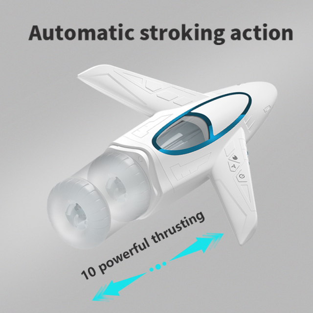 M-200max Automatic Airplane Shape Masturbation Cup with Thrusting Suction Heating Function for Men Stroker