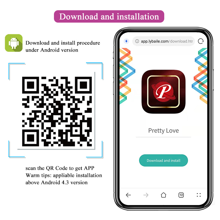pretty love 12 vibration  Mobile APP Long-distance Control vibrator  BI-014582HP