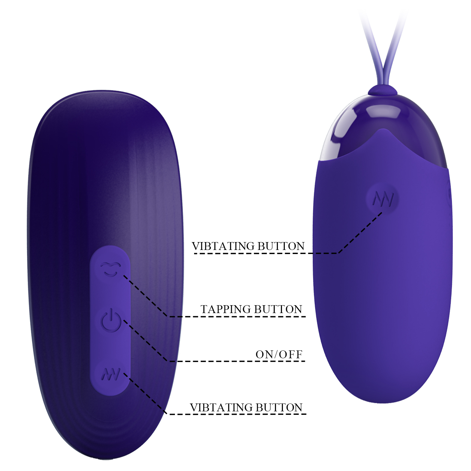 pretty love 12 vibration  4 tapping suction Wireless remote control  vibrator  jumpping love egg BI-014901WL