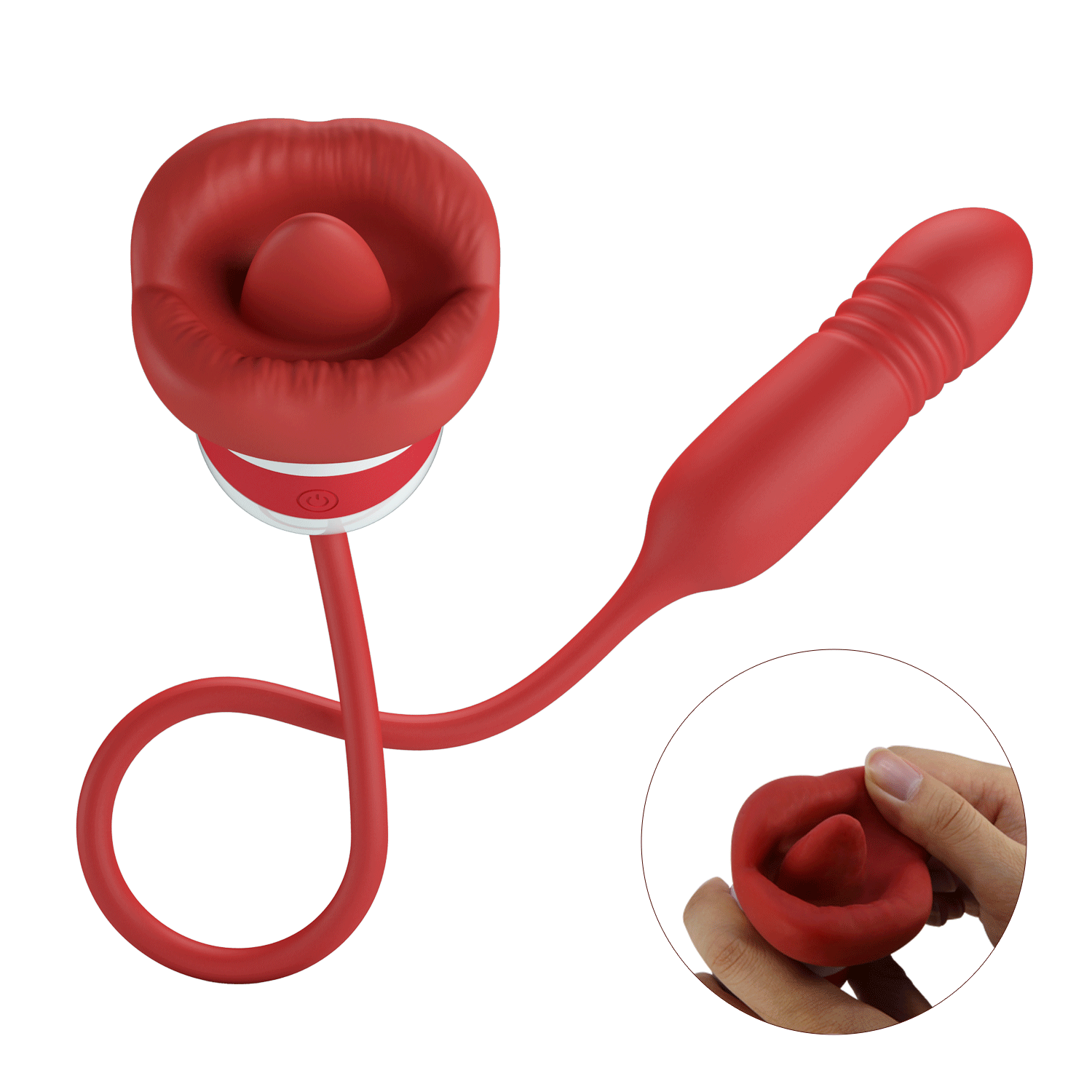 pretty love 5 vibration 5 thrusting settings 5 licking settings vibrator for woman BI-300075