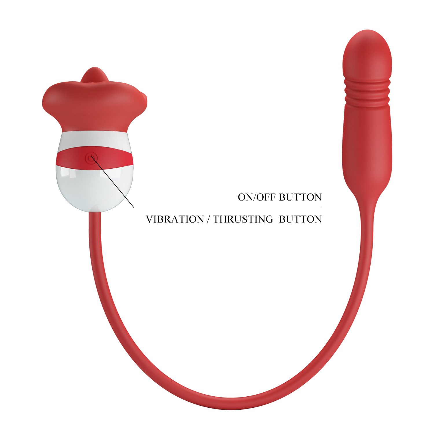 pretty love 5 vibration 5 thrusting settings 5 licking settings vibrator for woman BI-300075