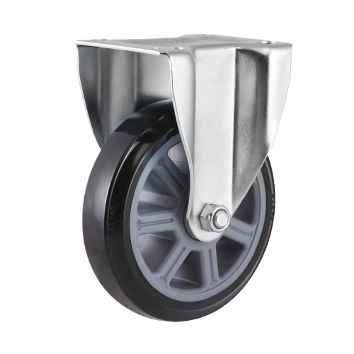6" x 1.5" Noise Reducing PU Wheel,4.5" x 4" Top Plate Rigid Casters, 661 lbs Load Rating
