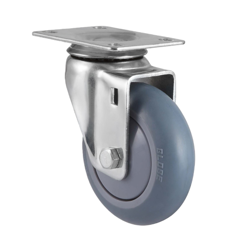 3.5" x 1.5" Premium TPR Wheel,3.7" x 2.6" Top Plate Swivel Casters, 187 lbs Load Rating