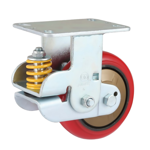 6" x 2" Polyurethane Wheel,6.2" x 4.5" Spring Loaded Casters, 772 lbs Load Rating
