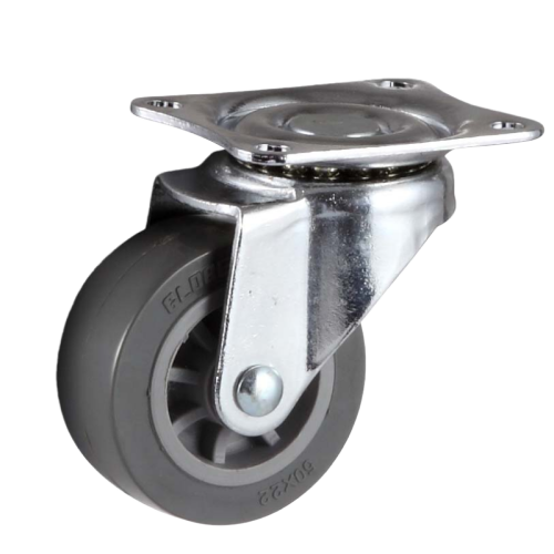2" x 1" Premium TPR Wheel,2.3" x 2" Top Plate Swivel Casters, 66 lbs Load Rating