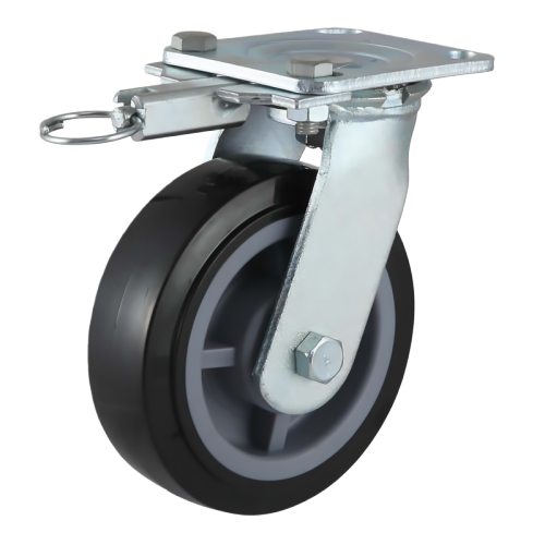 8" x 2" Premium PU Wheel,4.5" x 4" Top Plate Swivel Casters with Pin-Style Directional Lock, 926 lbs Load Rating