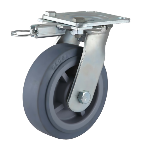 6" x 2" Premium TPR Wheel,4.5" x 4" Top Plate Swivel Casters with Pin-Style Directional Lock, 904 lbs Load Rating