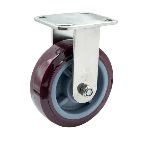 6" x 2" Premium PU Wheel,4.5" x 4" Top Plate Rigid Casters, 904 lbs Load Rating