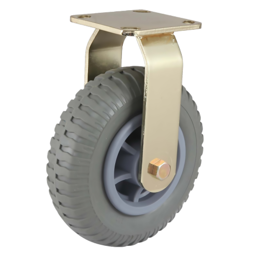 8" x 2.5" Foam-Filled Rubber Wheel,4.5" x 4" Top Plate Rigid Casters, 331 lbs Load Rating