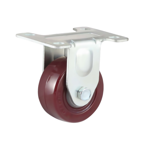 2.5" x 1" Premium PU Wheel,3.7" x 2.6" Top Plate Rigid Casters, 176 lbs Load Rating