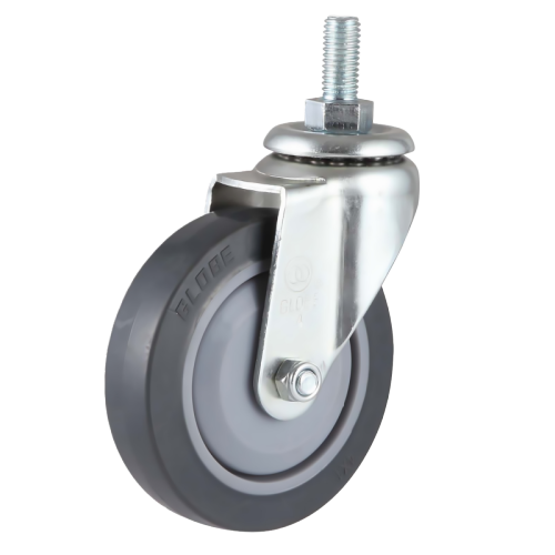 5" x 1" Premium TPR Wheel, Threaded Stem Casters, 154 lbs Load Rating