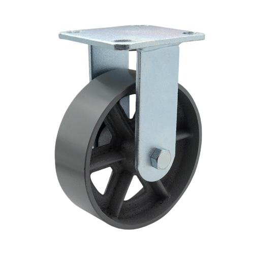 6" x 2" Ductile Iron Wheel,4.5" x 4" Top Plate Rigid Casters, 926 lbs Load Rating