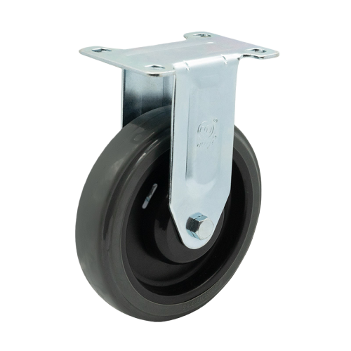 4" x 1" Noise Reducing PU Wheel,3.7" x 2.6" Top Plate Rigid Casters, 176 lbs Load Rating