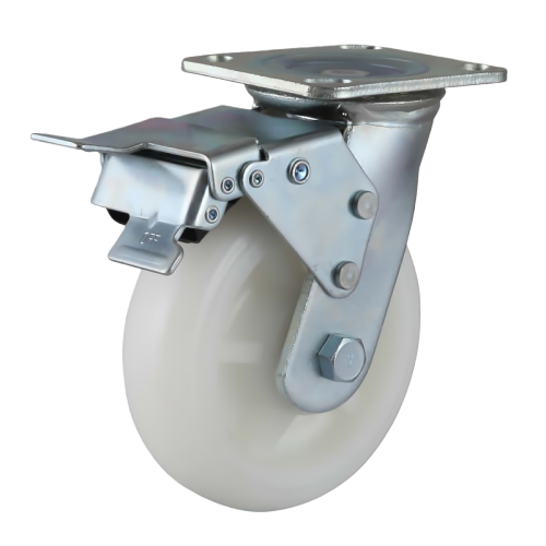 4" x 2" PP Wheel,4.5" x 4" Top Plate Swivel Casters with Metal Total Lock, 617 lbs Load Rating