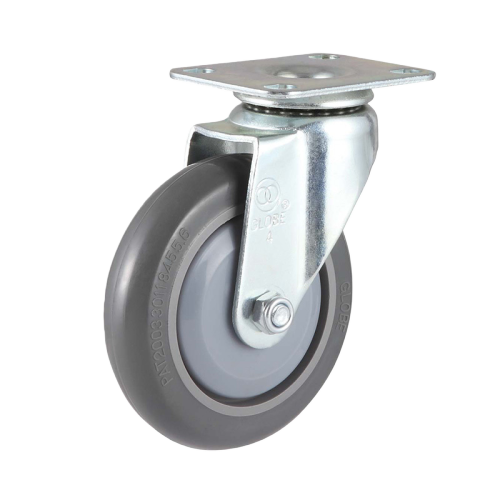 5" x 1" Noise Reducing PU Wheel,3" x 2.4" Top Plate Swivel Casters, 154 lbs Load Rating
