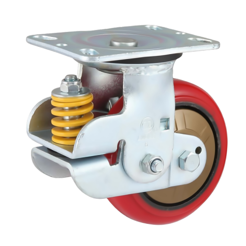 5" x 2" Polyurethane Wheel,6.2" x 4.5" Spring Loaded Casters, 661 lbs Load Rating