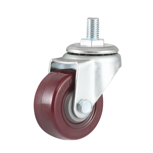 2" x 1" Premium PU Wheel, Threaded Stem Casters, 132 lbs Load Rating