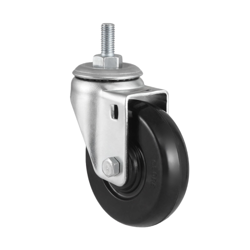 2" x 1" Conductive Rubber Wheel, Threaded Stem Casters, 110 lbs Load Rating