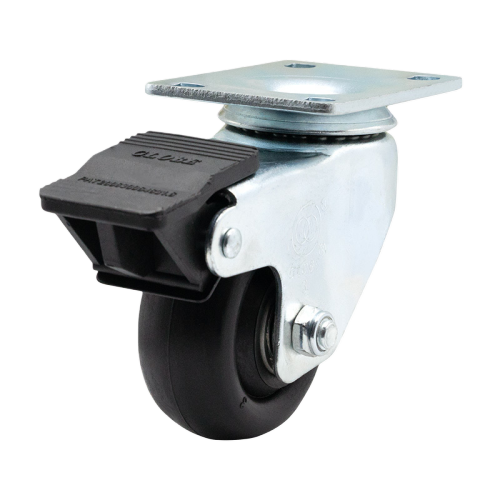 3" x 1.5" Phenolic Wheel,3.7" x 2.6" Top Plate Swivel Casters with Nylon Total Lock, 220 lbs Load Rating