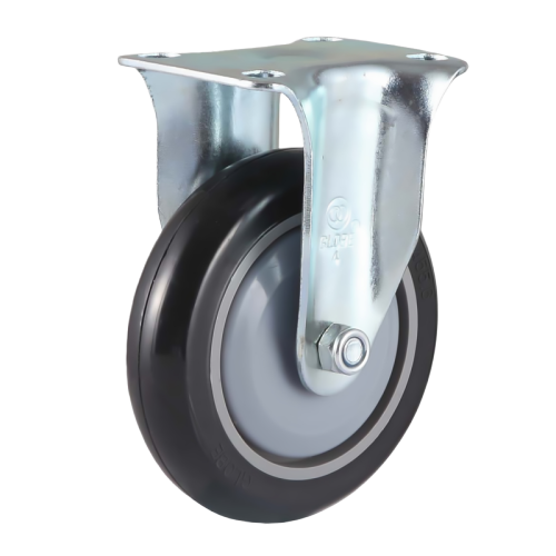 3" x 1" Premium PU Wheel,3" x 2.4" Top Plate Rigid Casters, 110 lbs Load Rating