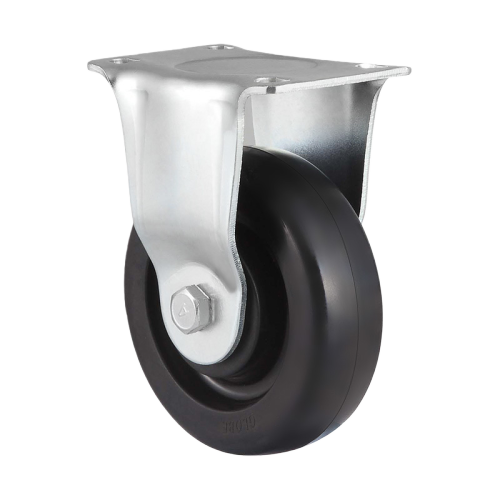 5" x 1.5" Conductive Rubber Wheel,3.7" x 2.6" Top Plate Rigid Casters, 220 lbs Load Rating