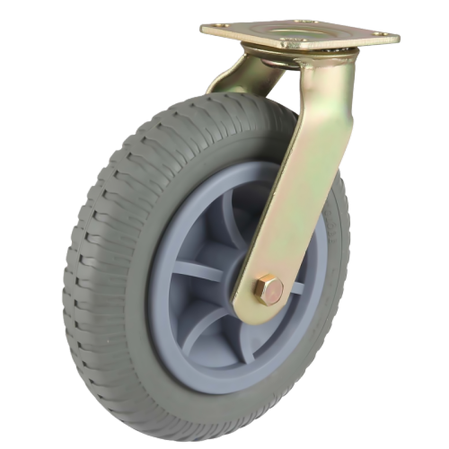 10" x 2.5" Foam-Filled Rubber Wheel,4.5" x 4" Top Plate Swivel Casters, 397 lbs Load Rating