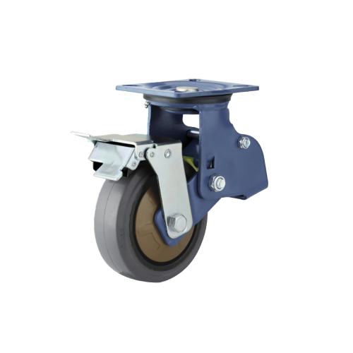 5" x 2" Noise Reducing Rubber Wheel,5.5" x 4.3" Spring Loaded Casters with Metal Tread Brake, 661 lbs Load Rating