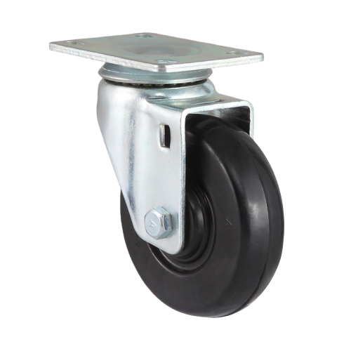 3" x 1.5" Rubber Wheel,3.7" x 2.6" Top Plate Swivel Casters, 198 lbs Load Rating