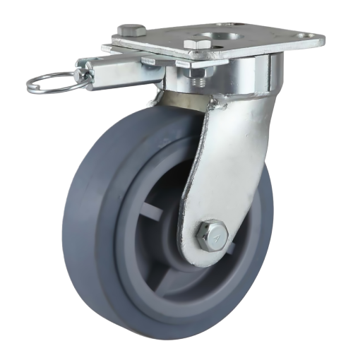6" x 2" Premium TPR Wheel,4.5" x 4" Kingpinless Casters with Pin-Style Directional Lock, 904 lbs Load Rating