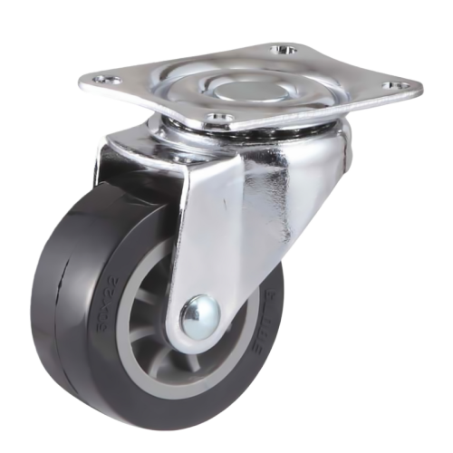 2.5" x 1" Premium PU Wheel,2.8" x 2.3" Top Plate Swivel Casters, 88 lbs Load Rating