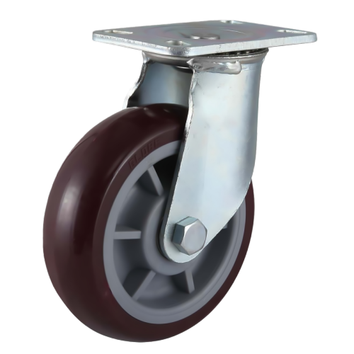 8" x 2.5" Premium PU Wheel,6.6" x 4.7" Top Plate Swivel Casters, 1433 lbs Load Rating