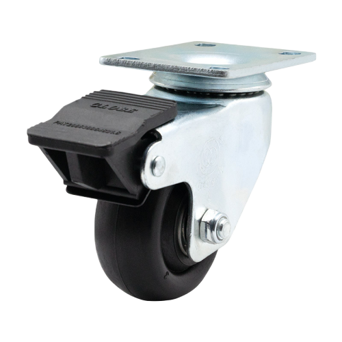 5" x 1.5" Phenolic Wheel,3.7" x 2.6" Top Plate Swivel Casters with Nylon Total Lock, 309 lbs Load Rating