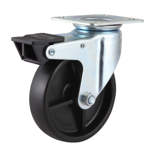 4" x 1.5" Phenolic Wheel,4.5" x 4" Top Plate Swivel Casters with Nylon Total Lock, 441 lbs Load Rating