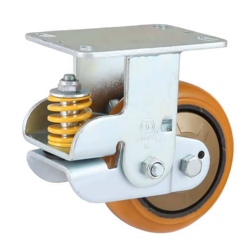 8" x 2" Polyurethane Wheel,6.2" x 4.5" Spring Loaded Casters, 882 lbs Load Rating