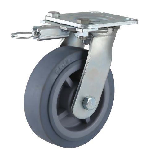 8" x 2" Premium TPR Wheel,4.5" x 4" Top Plate Swivel Casters with Pin-Style Directional Lock, 926 lbs Load Rating