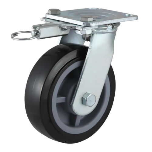 4" x 2" Premium PU Wheel,4.5" x 4" Top Plate Swivel Casters with Pin-Style Directional Lock, 617 lbs Load Rating