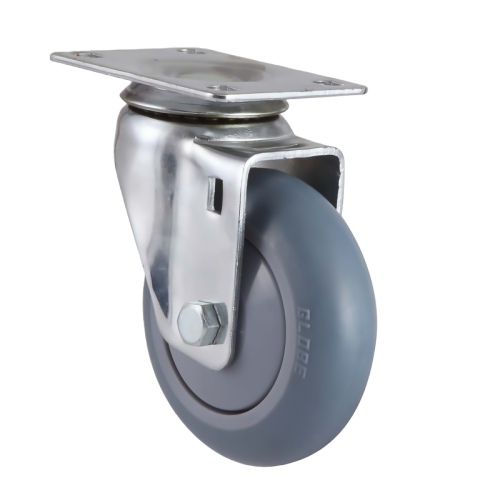 4" x 1.5" Noise Reducing PU Wheel,3.7" x 2.6" Top Plate Swivel Casters, 287 lbs Load Rating