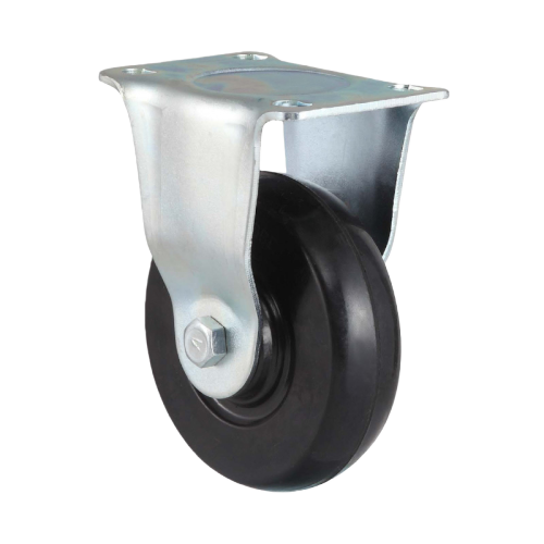 5" x 1.5" Rubber Wheel,3.7" x 2.6" Top Plate Rigid Casters, 231 lbs Load Rating
