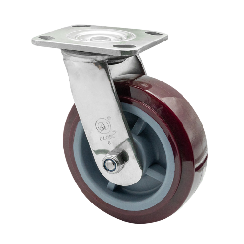 4" x 2" Premium PU Wheel,4.5" x 4" Top Plate Swivel Casters, 617 lbs Load Rating