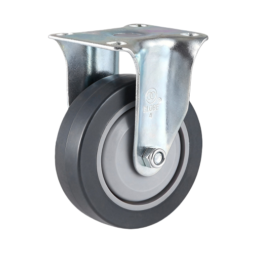 3" x 1" Premium TPR Wheel,3" x 2.4" Top Plate Rigid Casters, 110 lbs Load Rating