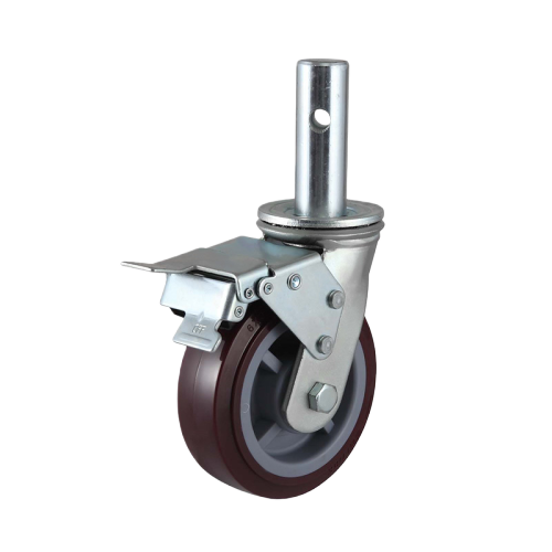 8" x 2" Premium PU Wheel, Stem Mount Casters with Metal Total Lock, 926 lbs Load Rating