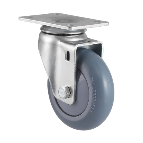3.5" x 1.5" Premium TPR Wheel,3.7" x 2.6" Top Plate Swivel Casters, 187 lbs Load Rating