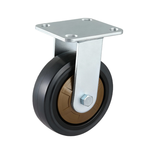 8" x 2" Premium Rubber Wheel,4.5" x 4" Top Plate Rigid Casters, 882 lbs Load Rating