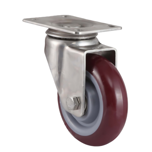 3" x 1" PP Wheel,4" x 3" Top Plate Swivel Casters, 154 lbs Load Rating