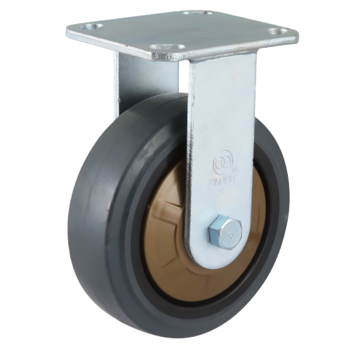 8" x 2" Noise Reducing Rubber Wheel,4.5" x 4" Top Plate Rigid Casters, 882 lbs Load Rating