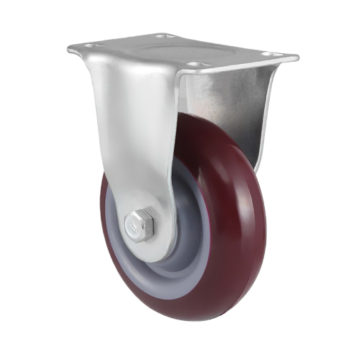1.5" x 1" Premium PU Wheel,2.6" x 2" Top Plate Rigid Casters, 110 lbs Load Rating