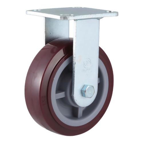 4" x 2" Premium PU Wheel,4.5" x 4" Top Plate Rigid Casters, 617 lbs Load Rating