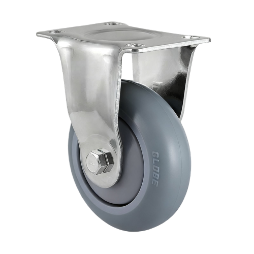 3" x 1.5" Premium TPR Wheel,3.7" x 2.6" Top Plate Rigid Casters, 176 lbs Load Rating